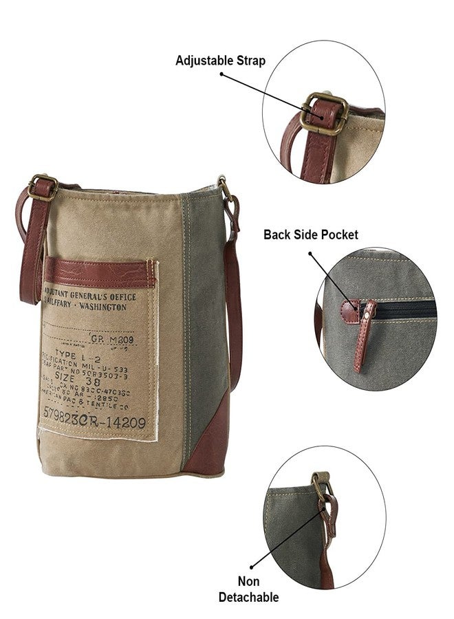 Mona B Sling Canvas Women Casual Single Shoulder Bag For Womens Vintage Crossbody Bag for College, Office Girl, Escape-Bisque, Medium, Multicolor - Image 4